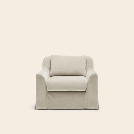 Fauteuil en Revêtement en chenille moelleuse CLARIBEL