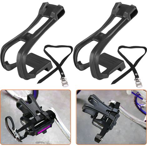 1 jeu de cale-pieds et sangles antidérapantes pour vélo de route/fixie (1/5)