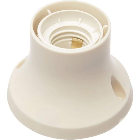 Douille E27 Murale - 1 Unité - Thermoplastique Blanc - Fixation Sécurisée - Intérieur Résidentiel - Compatible Ampoules LED (1/4)