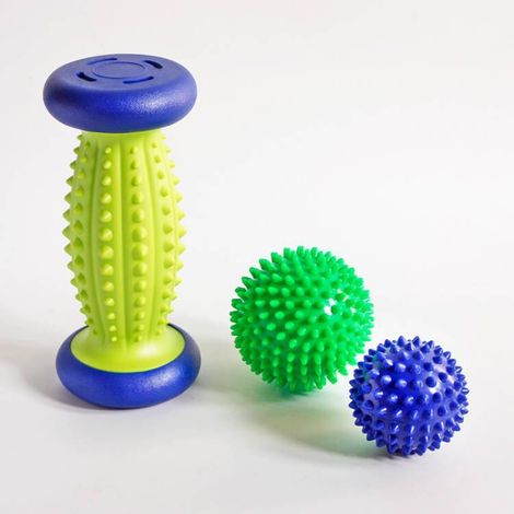 Rodillo de masaje para fascitis plantar, pelota de masaje para pies, masajeador de bola de erizo, rodillo de masaje para pies, pelota de masaje para espolón calcáneo (1/5)