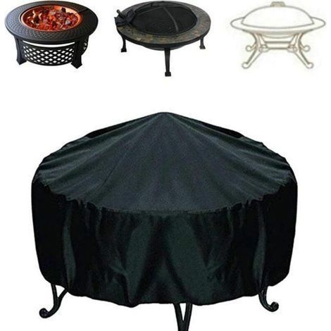 Barbecue Couverture, Barbecue ronde extérieure Couverture extérieure jardin BBQ Grill Cover, antipluie, poussière et résistant aux UV Covers Grille ronde, Petite table ronde couverture (1/5)