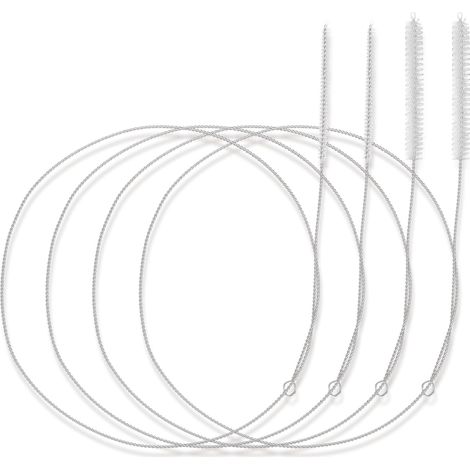 4 Pack Extra Long Straw Cleaning Brush 40 Inch Long Bristle Cleaning Brush - Soft Nylon Bristles - Head Brush for Pipe, Sunroof, Refrigerator and Drain (1/5)