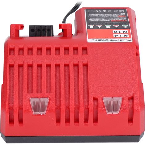 Chargeur de Batterie Lithium Milwaukee M14 M18, Alimentation 100‑240V, Protection de Batterie (1/5)