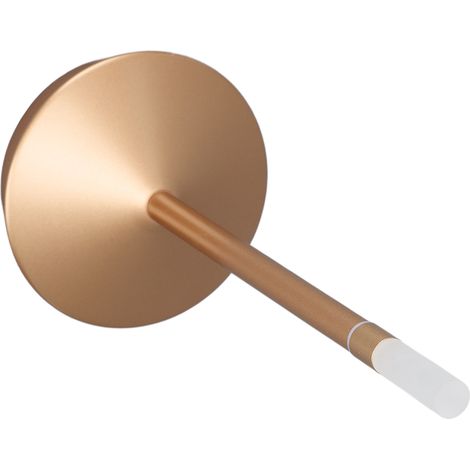 Lampe de table portable sans fil en forme de bougie, rechargeable par USB Type C, LED 2000 mAh, couleur or rose, idéale pour les restaurants et les tables de dîner. (1/5)