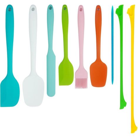 Silikon Spatel Set 9tlg. bunt, hitzebeständig bis 260°C, BPA-frei