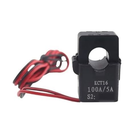 KCT16 Convertisseur de courant avec noyau divisé, plage de mesure 50 A-200 A, précision 0,5, ouverture de 16 mm, en polycarbonate ignifuge et acier au silicium pour une surveillance précise de (1/5)