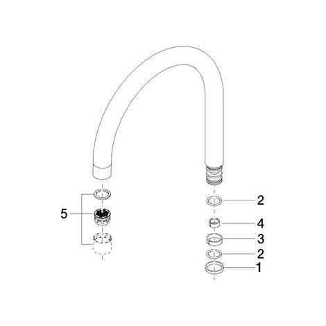 Dornbracht 90282216302-00 Bec de vidange Pièces de rechange