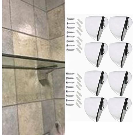 Lot de 8 pinces de serrage pour cadres et étagères en verre, en alliage de zinc, réglables, pour plaques stratifiées. Connecteur (1/5)