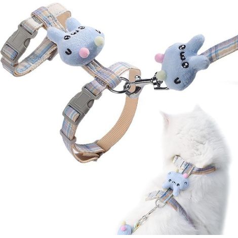 Laisse pour chat ajustable légère et douce, harnais pour grand et petit chat, promenade sécurisée (1/5)