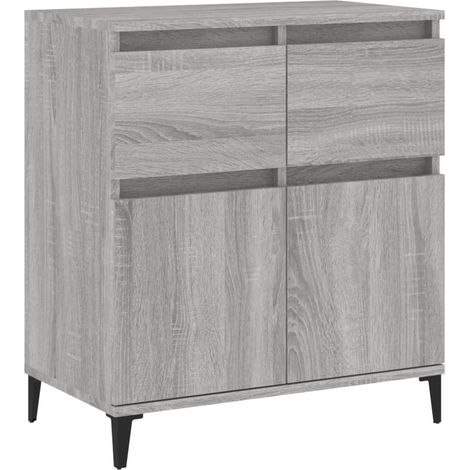 Aparador cómoda cómoda armario unidad de almacenamiento organizador cocina salón salón Sonoma 60 x 35 x 70 cm madera contrachapada gris 020036414