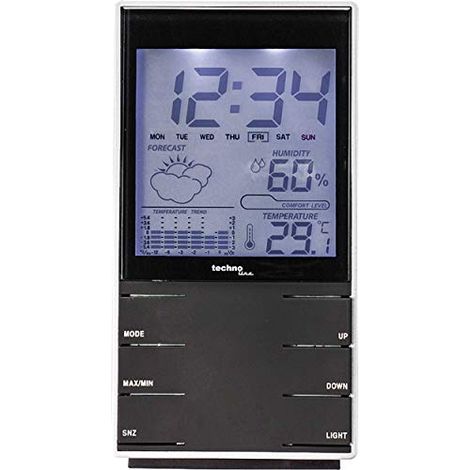 techno line WS 9120 Stazione Meteo, Argento/Nero (1/4)