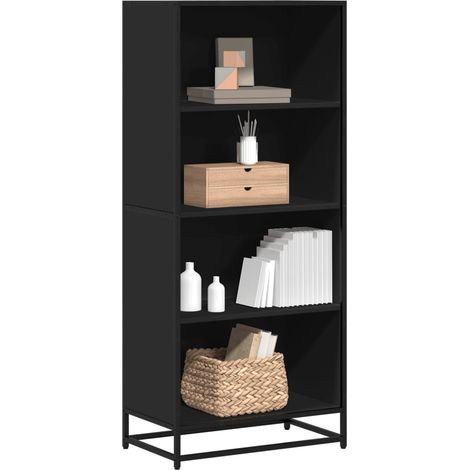 vidaXL Bibliothèque noir 60x35x139 cm bois d'ingénierie (1/5)