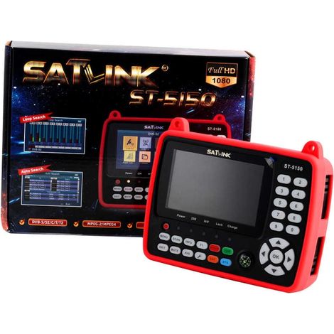 Mesureur de Champ HD Combo - SATLINK - ST5150 - DVB-S2, DVB-T2, DVB-C - Écran TFT 4,3" - HDMI 1.4 (1/4)