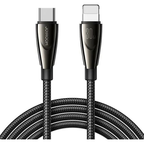 Cable USB-C/Lightning de 30 W y 1,2 m de la serie Joyroom Pioneer SA31-CL3 - negro (1/5)