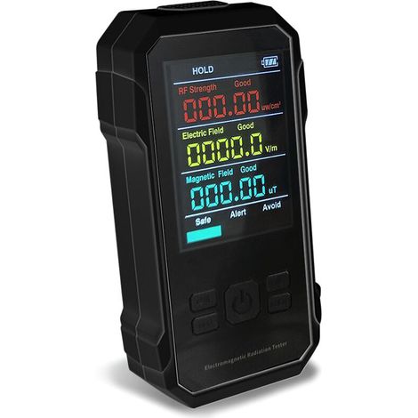 Detector de radiación electromagnética multifuncional, probador de intensidad de campo eléctrico, probador de campo magnético, dispositivo de detección de fuerza de radiofrecuencia con función de alar (1/5)