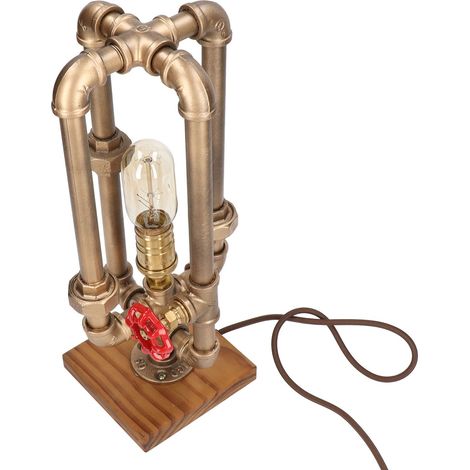 Lampe tube style industriel steampunk E27 peinture haute température avec interrupteur à molette pour hôtel prise EU 220V (1/5)