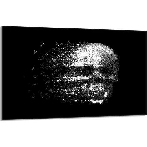 Glas-Herdplattenschutz 80x52 Totenkopf (1/5)
