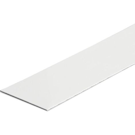 cinta plana inglesa. pvc. refuerzo contrafuerte. longitud - qq acabado blanco