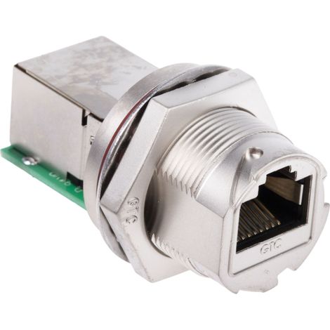Connecteur RJ45 RS PRO Femelle, Blindé Montage panneau, ports Droit ( Prix pour 1 ) (1/3)