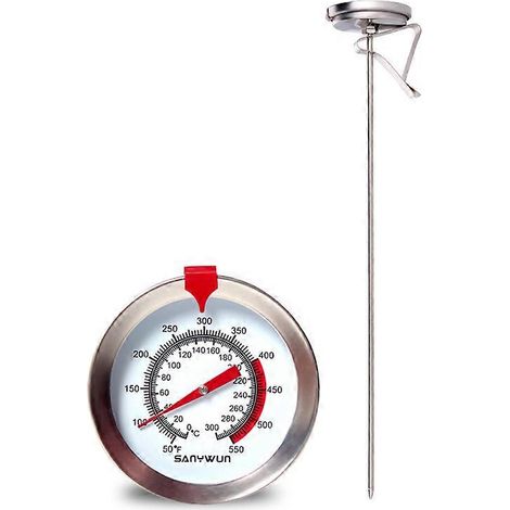 Filiyano-Thermomètre pour four à bois / four à pizza / four à pierre / 300 / 550 / 30 °C, analogique, bimétallique. - yu (1/3)