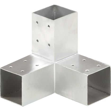 Connecteurs de poteau 4 pcs Forme en Y Métal galvanisé 71x71 mm CFW260838 (1/5)