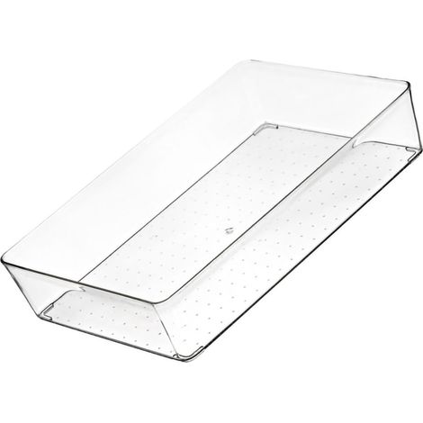 Plateaux de rangement pour tiroirs, boîte de rangement carrée en plastique transparent résistant pour la cuisine (1/5)