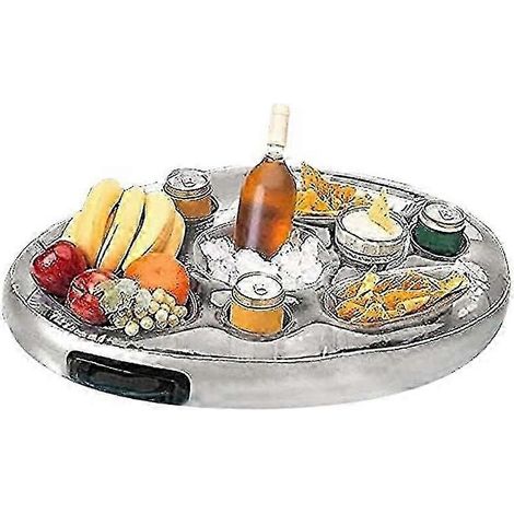 Plateau repas gonflable en PVC pour piscine, porte-gobelet perforé gonflable (1/5)
