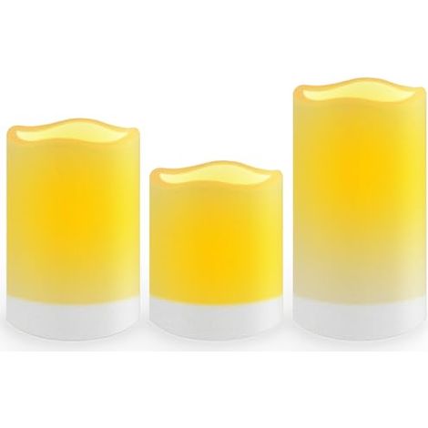 Candele solari ricaricabili, effetto tremolante  Impermeabili, senza fiamma, per esterni: patio, giardino, matrimoni, feste, decorazioni natalizie, luce bianca calda (1/5)