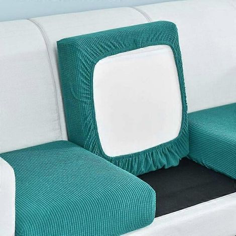 Hoog elastische bankzittinghoes voor de woonkamer, zachte antislip meubelhoes met elastische onderkant, 2 stuks (1/5)