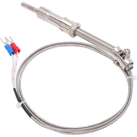 Thermoelement vom Typ K mit Druckfeder, abgeschirmter Thermoelementdraht für Factory1 Meter (1/5)