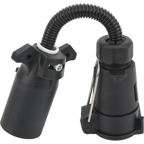 Adaptateur de prise de remorque ronde à 7 broches, connecteur de câblage, accessoires de conversion d'alimentation pour camping-cars et camions (1/5)