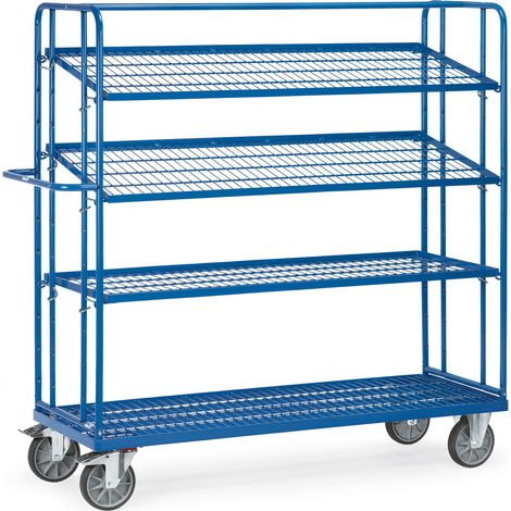 Fetra Etagenwagen mit 3 verstellbaren losen Drahtgitterböden, Höhe 1800 mm 1250x610