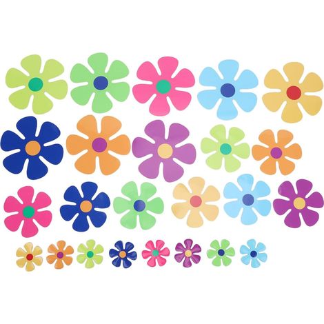 Aimants découpés en Fleurs, 24 pièces, Autocollants magnétiques colorés Mignons pour réfrigérateur, Tableau Blanc, Porte de Voiture (1/5)