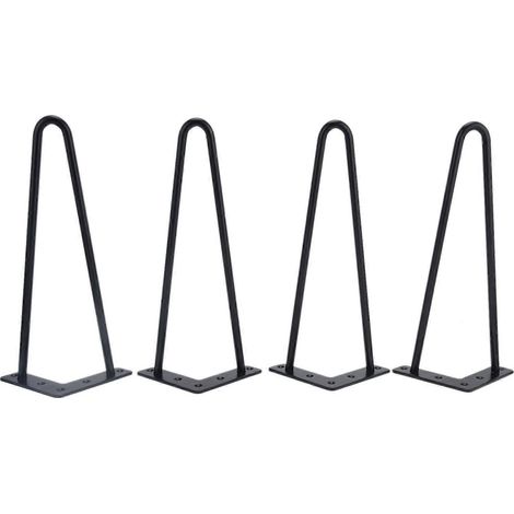 4 pieds de table en fer forgé noir, accessoires de décoration, idéaux pour la fabrication de meubles à faire soi-même, 30 cm (12 pouces). (1/5)