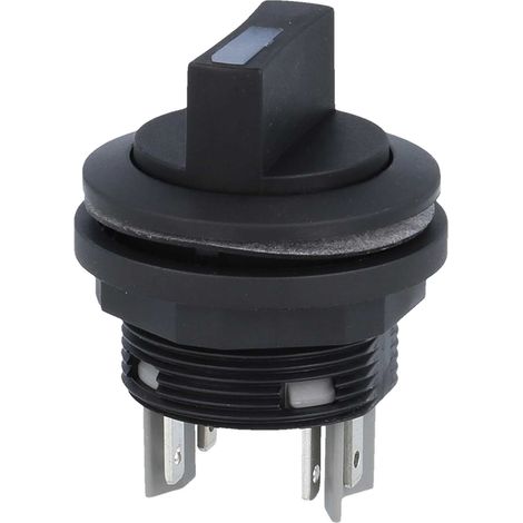 Georg Schlegel Sélecteur lumineux maintenu à gauche, à rappel à droite, 1NC + 1NO éclairée, circulaire, SHORTRON Connecteur plat 2,8 mm x 0,8 mm - 1 Stück (1/2)