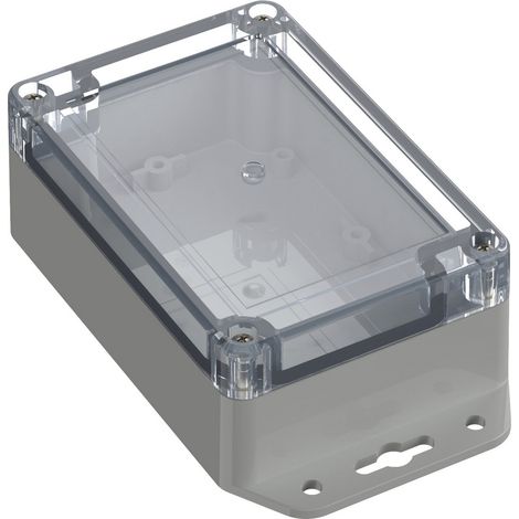 TRU COMPONENTS TC-10860576 Flansch-Gehäuse 120 x 80 x 45.20 ABS-PC Lichtgrau 1 St. (1/2)