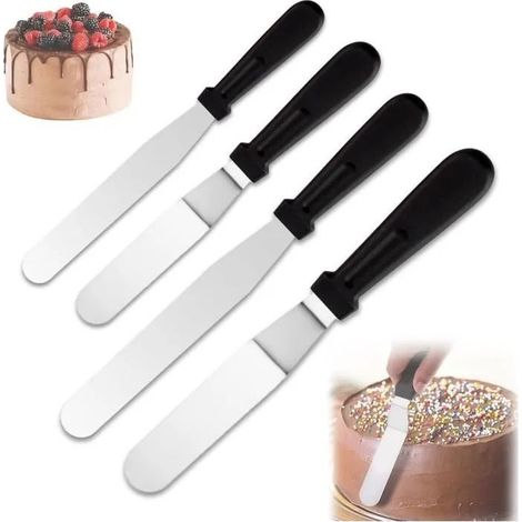 Spatule Pâtisserie - Noname - 4Pcs - Acier Inoxydable - Ergonomique - Antidérapant (1/4)