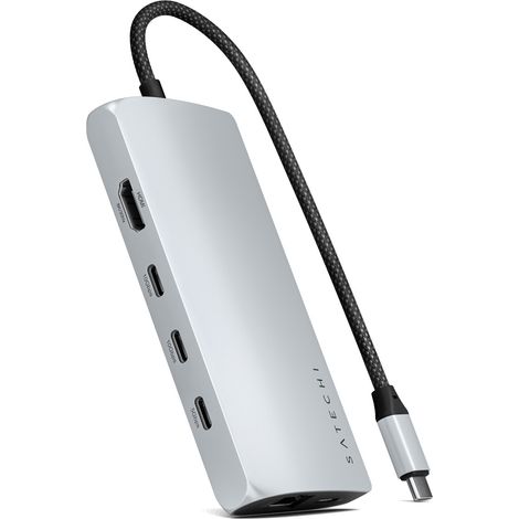 Adaptador multipuerto USB-C Satechi 8K - plateado