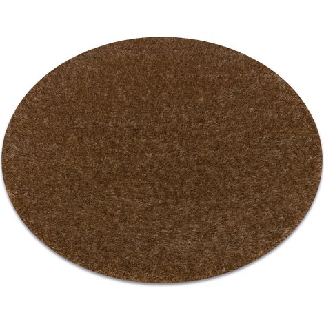 Teppich BUENOS Kreis 6650 shaggy schlicht, einfarbig beige beige rund 120 cm