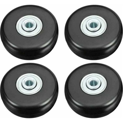 Roulette Valise, Bagage Valise Réparation Roulette Charge Lourd 50mm Muette Caoutchouc Universelle Pivotante Roue Rechange Transport Remplace Roulette 4PCS pour Valise/Bagage/Sac à Dos/Voyage (1/4)