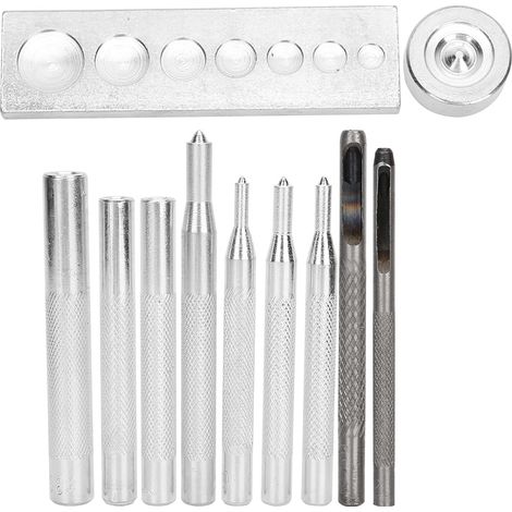 Kit d'outils pour fermetures à pression, poinçon et pose de boutons 7 en 1 pour le travail du cuir (1/5)