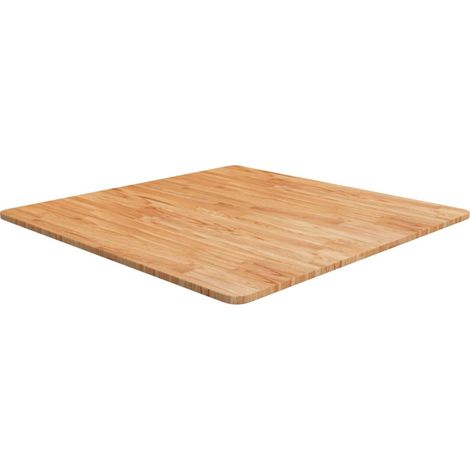 Tischplatte Quadratisch Hellbraun 80x80x1,5cm Behandelte Eiche