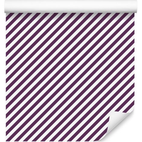 Gestreifte Tapete, lila, lila Hintergrund für Wohn- und Schlafzimmer, 50 x 1000 cm (1/5)