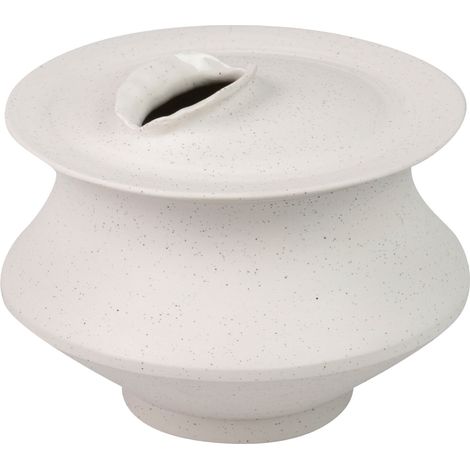 Vase en céramique beige d'Izmir 23 x 23 x 19 cm