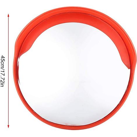 Rétroviseur de sécurité routière convexe grand angle de 45 cm pour allée, avec accessoires de montage (1/5)
