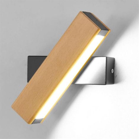 Lampe de lecture murale LED simple - 4 W, idéale pour une table de chevet, un salon, etc. - 1 pièce, noire, 21 cm, lumière blanche (1/5)