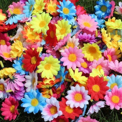 100 Fleurs artificielles, soie, 4 cm, décoration intérieure, mariage, loisirs créatifs (1/5)