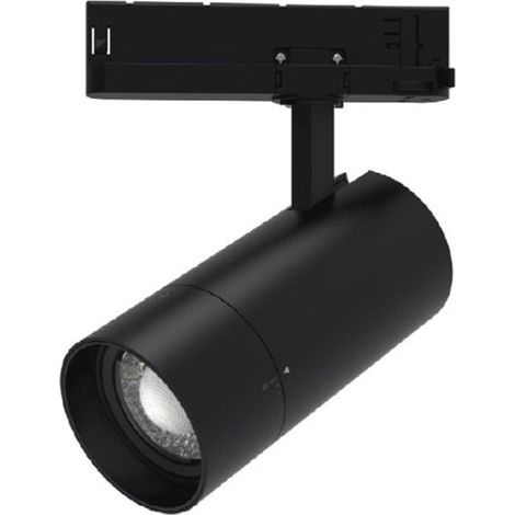 Foco Carril Led 4 Vías Trifásico 40w CTT Cambio Tono, Ángulo Ajustable 20º-60º