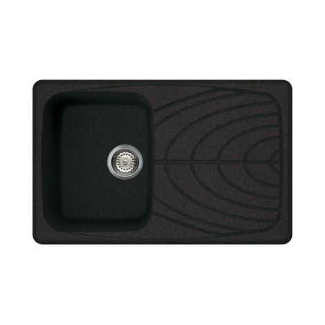 Lavello Elleci Incasso 1 vasca 79x50 Master 300 Granitek Nero Pietra LGM30054 (1/3)