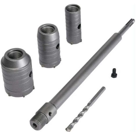 Set de Scies Cloches Ø30mm, 40mm, 50mm - Scie à Cloche Trépan pour Béton, Brique, Pierre et Ciment - Tige d'Extension 350 mm SDS Plus avec Pointe en Carbure de Tungstène - OUYLAF